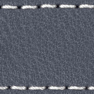 Gurt C1 18mm | Stahlgrau / Weiß Thread | Lederteile ohne Schnalle