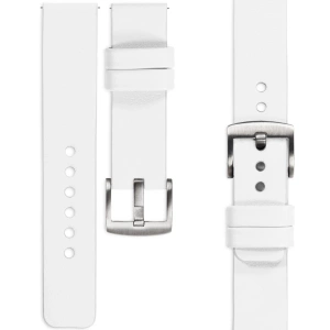 moVear Prestige S1 22mm Lederarmband für Garmin Vivoactive 4, Venu 3/2 Weiß [Schließe nach Wahl]