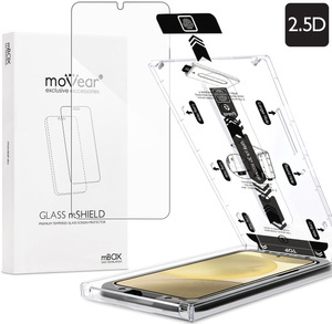 moVear mBOX GLASS mSHIELD 2.5D für Samsung Galaxy S25+/S24+ (Plus) (6.7") (einfache Installation)