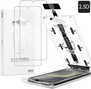 2 Stk. | moVear mBOX GLASS mSHIELD 2.5D für Samsung Galaxy S25/S24 (6.2") (einfache Installation)