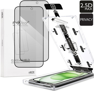 2 Stk. | moVear mBOX GLASS mSHIELD 2.5D MAX privacy für Apple iPhone 16 Plus / 15 Plus (6.7") (Anti-Spionage, mit Applikator)