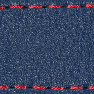 Gurt C1 24mm | Navy blau / Rot Thread | Lederteile ohne Schnalle
