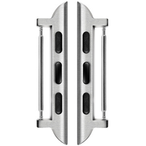 moVear | 20mm Uhrenarmbandadapter für Apple Watch 9/8/7/6/SE/5/4/3/2/1 (41/40/38mm) | Silber Rostfreier Stahl