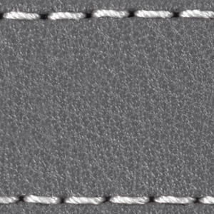 Gurt C1 20mm | Grau / Weiß Thread | Lederteile ohne Schnalle