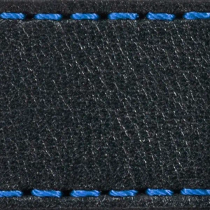 Gurt C1 22mm | Schwarz / Blau Thread | Lederteile ohne Schnalle