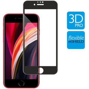 moVear flexible mSHIELD 3D PRO for Apple iPhone SE (2022 / 2020) / 8 / 7 (4.7"). Armored hybrid glass.