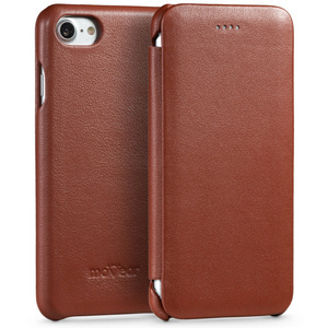 moVear flipSide S Leather slim case for Apple iPhone SE (2022 / 2020) / 8 / 7 (4.7") | Nappa leather (Brown)