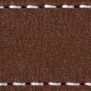 Watch strap pad W1 24mm | Dark brown / White thread
