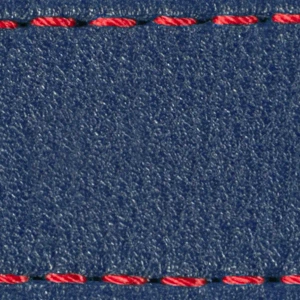 Watch strap pad W1 20mm | Navy blue / Red thread