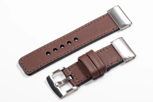 Leather watch strap