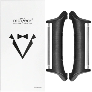 moVear | 22mm watch strap adapter for Apple Watch 9/8/7/6/SE/5/4/3/2/1 (45/44/42mm) & Ultra (49mm) | Silver, Stainless steel