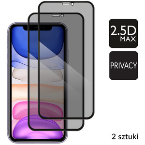2 pcs. | moVear GLASS mSHIELD 2.5D MAX privacy for Apple iPhone 11 / Xr [ROZMIAR_EKRAN] | (Privatizing, case friendly)
