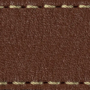 Strap C1 18mm | Dark brown / Creamy thread | Leather parts without buckle