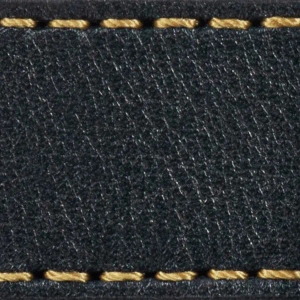 Watch strap pad W1 20mm | Black / Gold thread