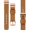 moVear Prestige C1 Leather strap for Garmin QuickFit 20mm (Fenix / Instinct - 43/42/40mm) Light brown, Light brown stitching [sizes XS-XXL and buckle to choose from]