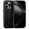 moVear [PRODUCT_MODEL] Leather back cover for Apple iPhone 16 Pro Max (6.9") | MagSafe compatible, Natural oiled leather (Black)