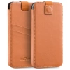 moVear pocketCase C+ Slide in leather Bag Pouch for Samsung rozmiar L (ok 160 x 79 x 8mm) | Nappa leather (Light Brown)