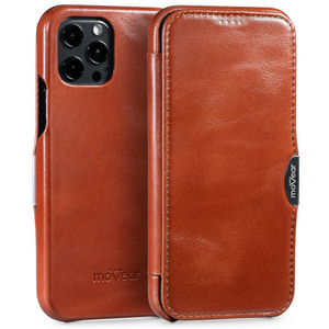 moVear flipSide C Leather case for Apple iPhone 12 Mini (5.4") | Vintage leather (Brown)