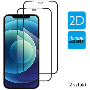 2 pcs. | moVear flexible mSHIELD 2D for Apple iPhone 12 Pro / 12 (6.1"). Armored hybrid glass.