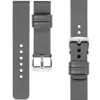 moVear Prestige S1 24mm Leather strap for watch | Gray [buckle to choose from]