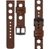 moVear Prestige R1 22mm leather watch strap | Dark brown, Dark brown stitching [sizes XS-XXL and buckle to choose from]