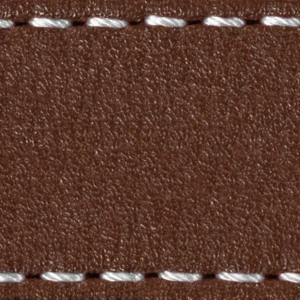 Strap C1 22mm | Dark brown / White thread | Leather parts without buckle