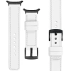 moVear Prestige C1 22mm White Leather strap for Samsung Galaxy Watch Ultra | White stitching [sizes XS-XXL and buckle to choose from]