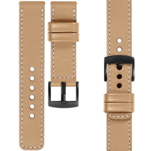 moVear Prestige C1 22mm Cappuccino Leather strap for Huawei Watch 5 4 3 2 1 - GT / Pro / Ultimate (48/46mm) | Cappuccino stitching [sizes XS-XXL and buckle to choose from]