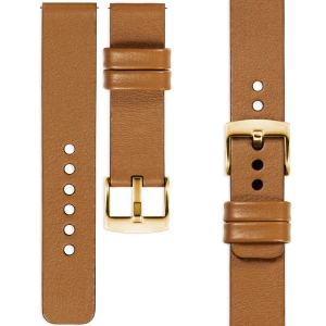 moVear Prestige S1 20mm Leather strap for Huawei Watch GT 3 2 1 / Pro (43/42mm) Light brown [sizes XS-XXL and buckle to choose from]