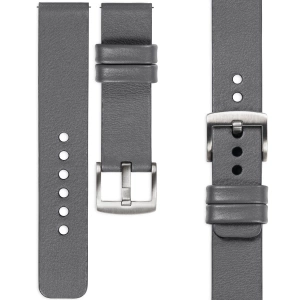 moVear Prestige S1 20mm Leather strap for Samsung Galaxy Watch 7 / 6 / 5 / 4 / 3 & Pro / FE / Classic / Active Gray [sizes XS-XXL and buckle to choose from]