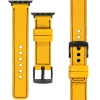 moVear Prestige C1 22mm Yellow Leather strap for Apple Watch 10 / 9 / 8 / 7 / 6 / 5 / 4 / SE (42/41/40mm) | Yellow stitching [sizes XS-XXL and buckle to choose from]