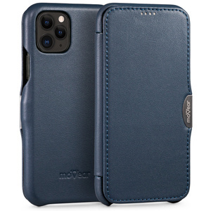 moVear flipSide C Leather case for Apple iPhone 11 Pro (5.8") | Nappa leather (Navy blue)