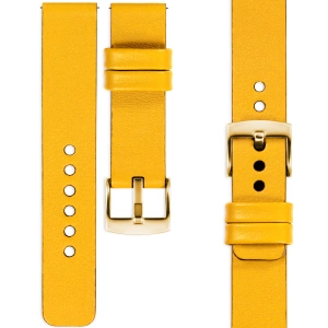 moVear Prestige S1 20mm Leather strap for Huawei Watch GT 3 2 1 / Pro (43/42mm) Yellow [sizes XS-XXL and buckle to choose from]