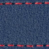 Watch strap pad W1 20mm | Navy blue / Red thread