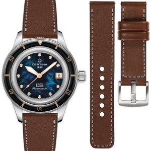 moVear Prestige C1 18mm Brown Leather strap for Certina | Brown stitching [sizes XS-XXL]