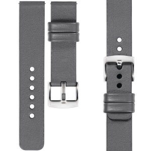 moVear Prestige S1 22mm Leather strap for watch | Gray [buckle to choose from]