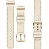 moVear Prestige C1 Leather strap for Garmin QuickFit 20mm (Fenix / Instinct - 43/42/40mm) Nude, Nude stitching [sizes XS-XXL and buckle to choose from]