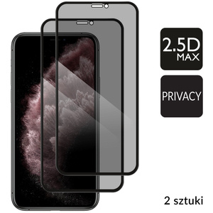 2 pcs. | moVear GLASS mSHIELD 2.5D MAX privacy for Apple iPhone 11 Pro Max / Xs Max [ROZMIAR_EKRAN] | (Privatizing, case friendly)