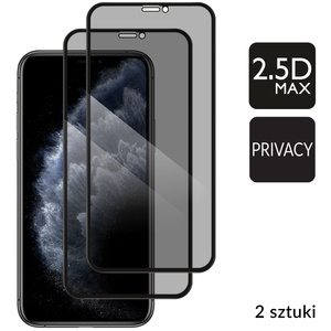 2 pcs. | moVear GLASS mSHIELD 2.5D MAX privacy for Apple iPhone 11 Pro / Xs / X [ROZMIAR_EKRAN] | (Privatizing, case friendly)