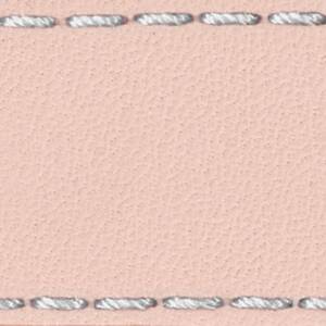 Strap C1 23mm | Flesh pink / Silver thread | Leather parts without buckle