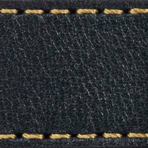 Watch strap pad W1 20mm | Black / Gold thread