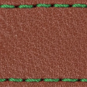 Watch strap pad W1 20mm | Brown / Green thread