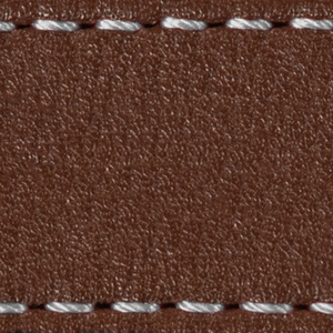 Watch strap pad W1 22mm | Dark brown / Silver thread