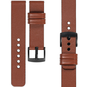 moVear Prestige S1 18mm Leather strap for Garmin Vivoactive 4S, Venu 3S/2S, Vívomove 3S Brown [sizes XS-XXL and buckle to choose from]