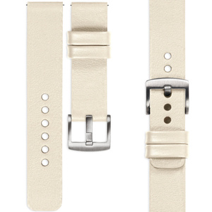 moVear Prestige S1 20mm Leather strap for Garmin Vivoactive 5/3, Vivomove 3, Venu 2 Beige [sizes XS-XXL and buckle to choose from]