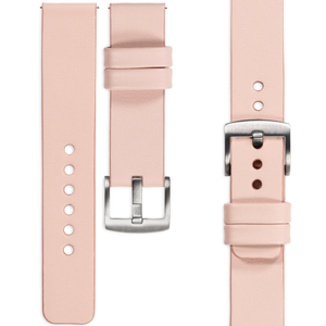 moVear Prestige S1 20mm Leather strap for Garmin Vivoactive 5/3, Vivomove 3, Venu 2 Flesh pink [sizes XS-XXL and buckle to choose from]