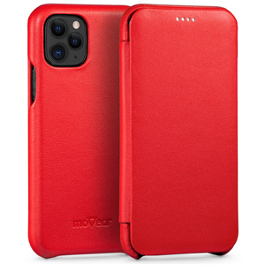 moVear flipSide S Leather slim case for Apple iPhone 11 Pro (5.8") | Nappa leather (Red)