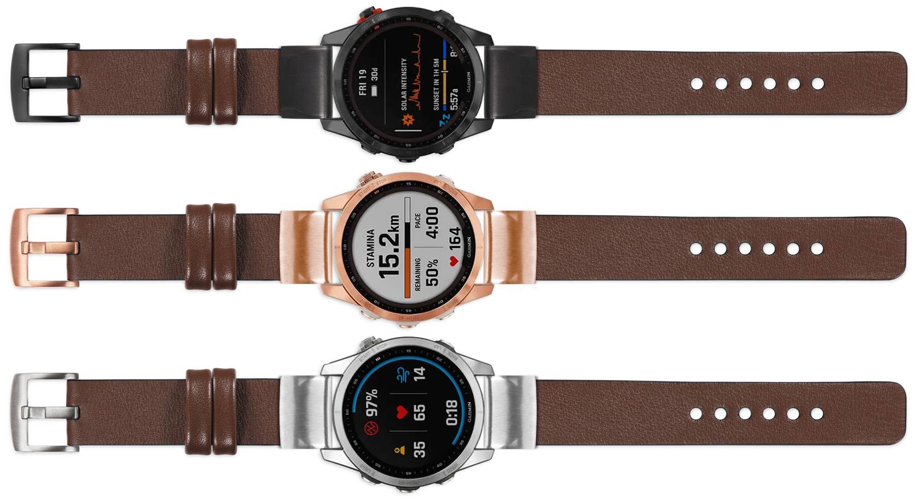 Garmin quickfit leather sale