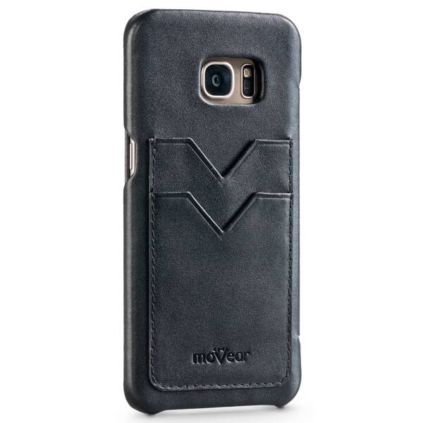 
                    moVear flipSide S+ Leather Case for Samsung Galaxy S7 edge | Smooth, Black