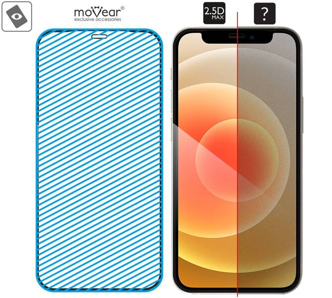 2 pcs. | moVear GLASS mSHIELD 2.5D MAX for Apple iPhone 12 Mini (5.4") (case friendly)